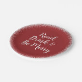 Weihnachtsferienbuch-Gruppen-eleganter Beifall Pappteller (Schrägansicht)