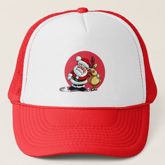Weihnachtsfernlastfahrer-Hut Truckerkappe (Vorderseite)
