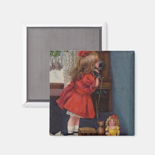 Weihnachtsfernsprecher Magnet (Vorderseite/Rückseite)