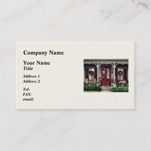 Weihnachtsfertig Visitenkarte (Vorderseite)