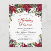 Weihnachtsfest Abendessen Einladungskarte (Vorderseite)