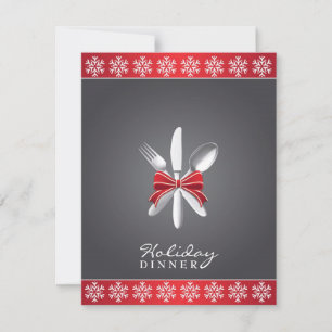 Weihnachtsfest Abendessen Party Einladung