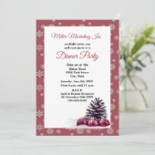 Weihnachtsfest Abendessen Party für Geschäftsleute Einladung (Stehend Vorderseite)