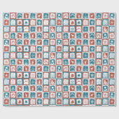 Weihnachtsfest Advent Calender Mosaik Tile Geschenkpapier (Flach)