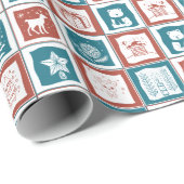 Weihnachtsfest Advent Calender Mosaik Tile Geschenkpapier (Rolleneckpunkt)