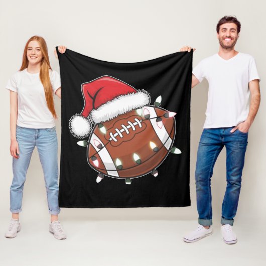 Weihnachtsfest American Football Lover Fleecedecke (Beispiel)