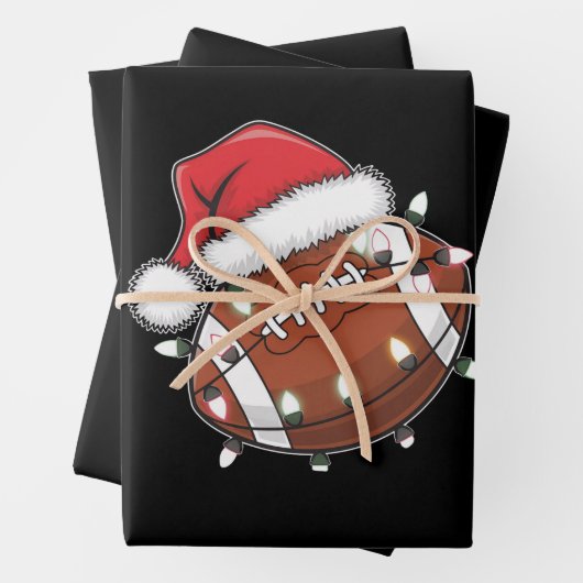 Weihnachtsfest American Football Lover Geschenkpapier Set (Beispiel)