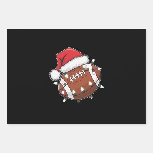 Weihnachtsfest American Football Lover Geschenkpapier Set (Vorderseite)