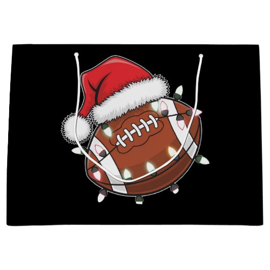 Weihnachtsfest American Football Lover Große Geschenktüte (Vorderseite)