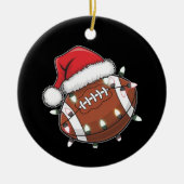 Weihnachtsfest American Football Lover Keramik Ornament (Vorne)
