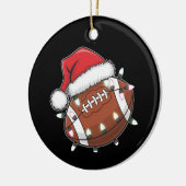 Weihnachtsfest American Football Lover Keramik Ornament (Links)