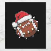 Weihnachtsfest American Football Lover Weinetikett (Einzelnes Label)