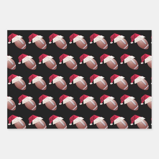Weihnachtsfest American Football Sport Weihnachtsf Geschenkpapier Set (Vorderseite)