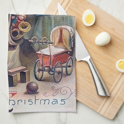 Weihnachtsfest Angel Holiday Geschirrtuch (Viertel Falte)