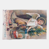 Weihnachtsfest Angel Holiday Geschirrtuch (Horizontal)