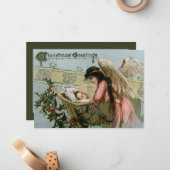 Weihnachtsfest Angel Holiday Mitteilungskarte (Vorderseite/Rückseite Beispiel)