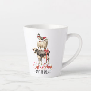 Weihnachtsfest auf dem Bauernhof mit Vintage-Bauer Milchtasse