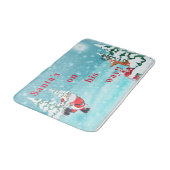 Weihnachtsfest auf dem Weg" Winterweihnachtsfest Badematte (Schrägansicht)