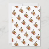 Weihnachtsfest auf dem Zweig Baum Einladung (Rückseite)