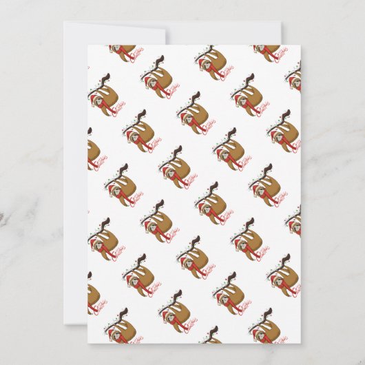 Weihnachtsfest auf dem Zweig Baum Einladung (Rückseite)