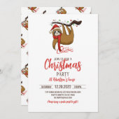 Weihnachtsfest auf dem Zweig Baum Einladung (Vorne/Hinten)