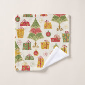 Weihnachtsfest Badhandtuch Set (Waschlappen)