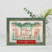 Weihnachtsfest | Beries Happy Holidays Feiertagskarte (Stehend Vorderseite)