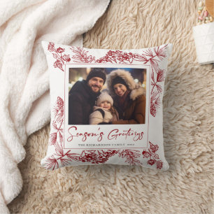 Weihnachtsfest Botanisch Kissen