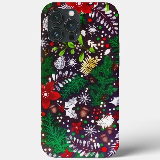 Weihnachtsfest Botanischer Wald Case-Mate iPhone Hülle (Rückseite)