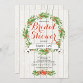 Weihnachtsfest-Brautparty Einladung (Vorne/Hinten)