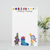 Weihnachtsfest Briefpapier (Stehend Vorderseite)