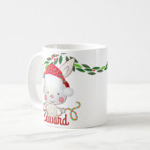 Weihnachtsfest Bunny Kaffeetasse (Vorderseite Links)