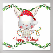 Weihnachtsfest Bunny Poster (Vorne)
