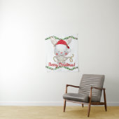 Weihnachtsfest Bunny Wandteppich (Beispiel)