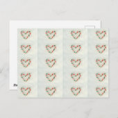 Weihnachtsfest Candy Cane Herz auf dem wirklichen Postkarte (Vorne/Hinten)