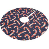 Weihnachtsfest Candy Cane Polyester Weihnachtsbaumdecke (Schrägansicht)