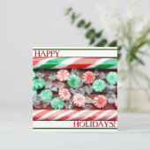 Weihnachtsfest Candy Canes & hard canes Feiertagskarte (Stehend Vorderseite)