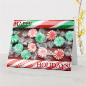 Weihnachtsfest Candy Canes & hard canes Karte (Gelbe Blume)