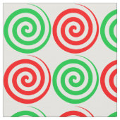 Weihnachtsfest Candy Spiral Wirbel Rot Grün Stoff (Nahaufnahme)