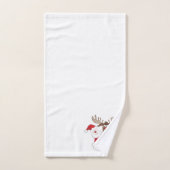 Weihnachtsfest Cartoon Santa& Rentiere Badhandtuch Set (Handtuch)