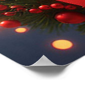 Weihnachtsfest Cartoon Weihnachtsmann Poster (Ecke)