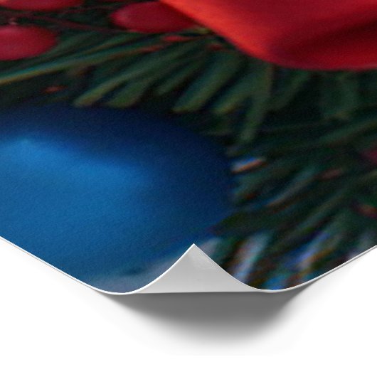 Weihnachtsfest Cartoon Weihnachtsmann Poster (Ecke)