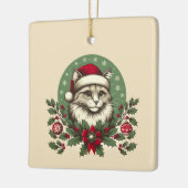 Weihnachtsfest Cat Keramik Ornament (Links)