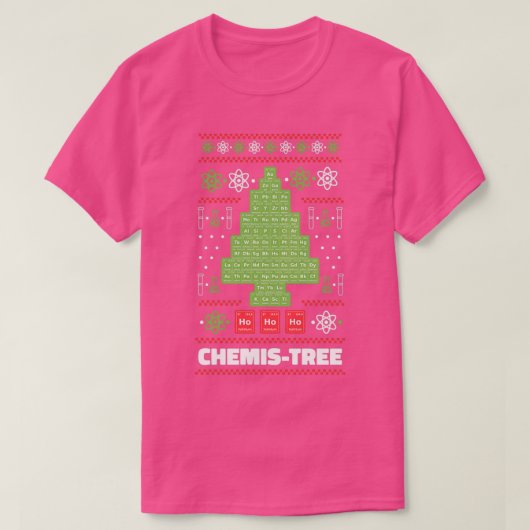 Weihnachtsfest Chemis Tree T-Shirt (Design vorne)