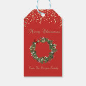 Weihnachtsfest , Confetti, Rot Geschenkanhänger (Vorderseite)