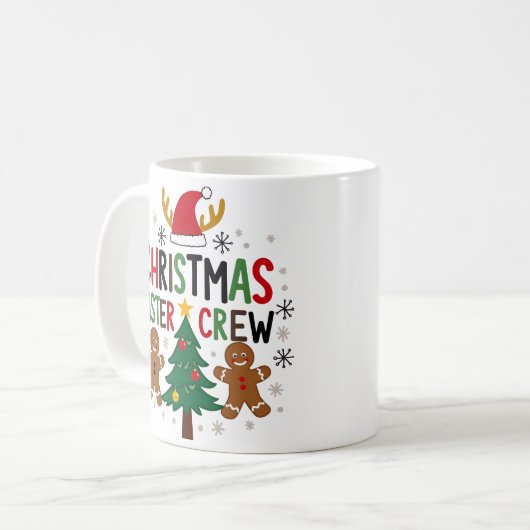 Weihnachtsfest Crew Lebkuchen Freunde Kaffeetasse (Vorderseite Links)