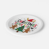 Weihnachtsfest Crew Lebkuchen Freunde Pappteller (Schrägansicht)