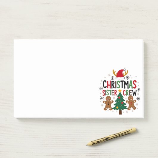 Weihnachtsfest Crew Lebkuchen Freunde Post-it Klebezettel (Auf Schreibtisch)