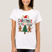 Weihnachtsfest Crew Lebkuchen Freunde T-Shirt (Vorderseite)