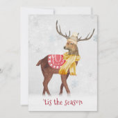 Weihnachtsfest Dei in Schneeflocken Einladung (Vorderseite)